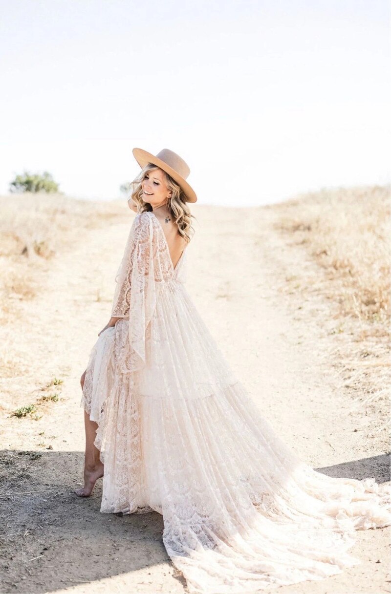BB Boho Lace Dresses for Maternity Photoshoots