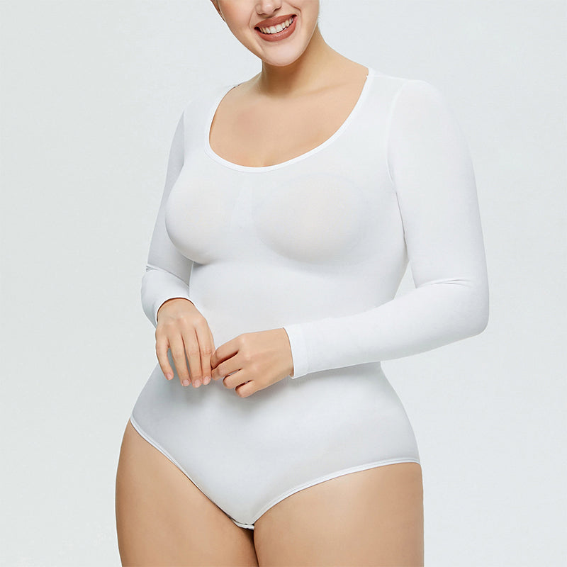 Long-sleeve Seamless Shapewear Bodysuit, Postpartum Body Shaping and Recovery