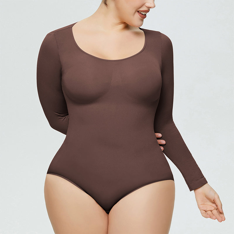 Long-sleeve Seamless Shapewear Bodysuit, Postpartum Body Shaping and Recovery