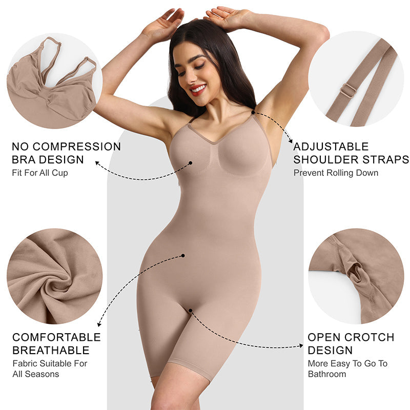 High-Quality Dense Fabric Shapewear Bodysuit, Postpartum Body Shaping and Recovery