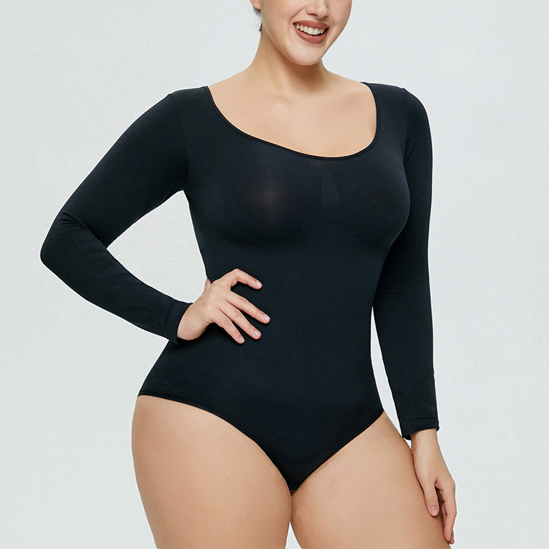 Long-sleeve Seamless Shapewear Bodysuit, Postpartum Body Shaping and Recovery