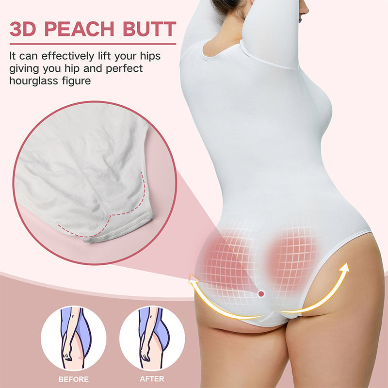 Long-sleeve Seamless Shapewear Bodysuit, Postpartum Body Shaping and Recovery