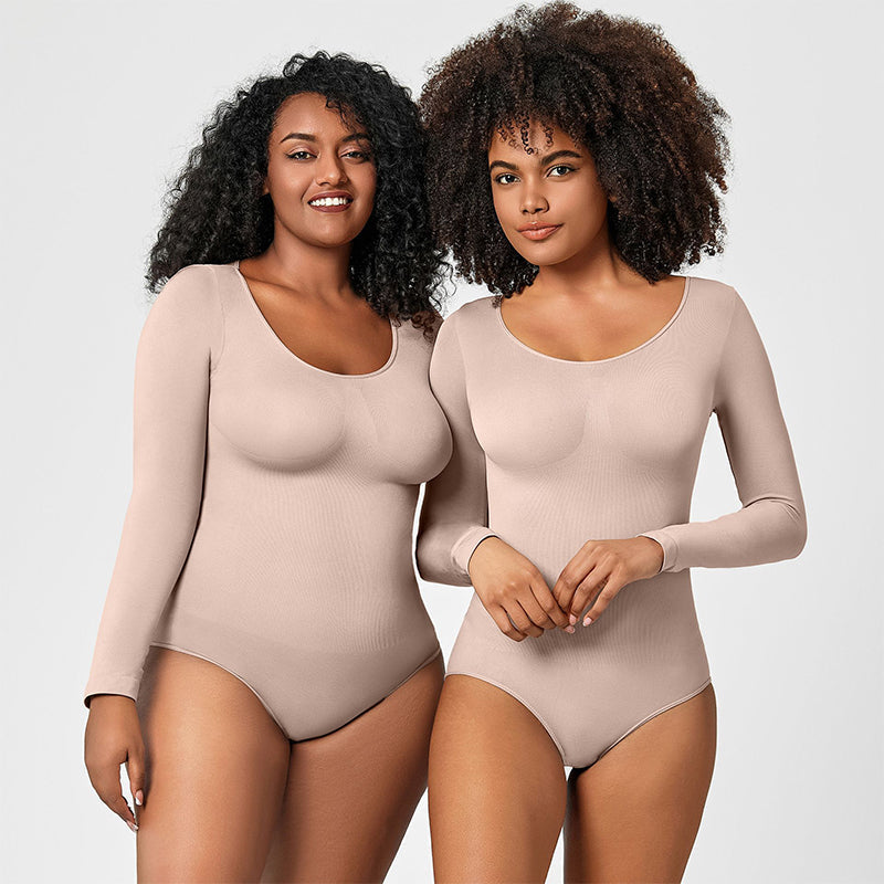 Long-sleeve Seamless Shapewear Bodysuit, Postpartum Body Shaping and Recovery