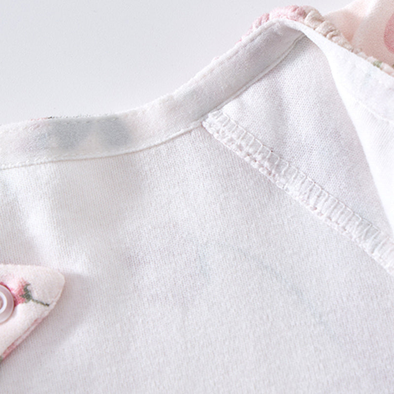 Newborn Baby Romper, 100% Pure Cotton Material, Side-opening Velcro, 1-24Months - babysmile03