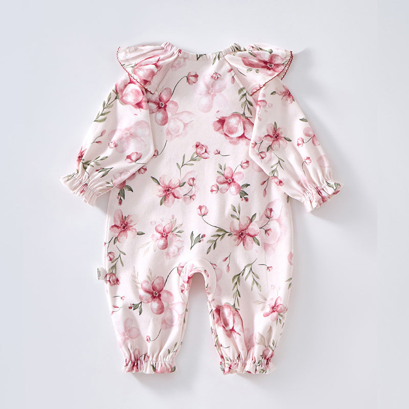 Newborn Baby Romper, 100% Pure Cotton Material, Side-opening Velcro, 1-24Months - babysmile03