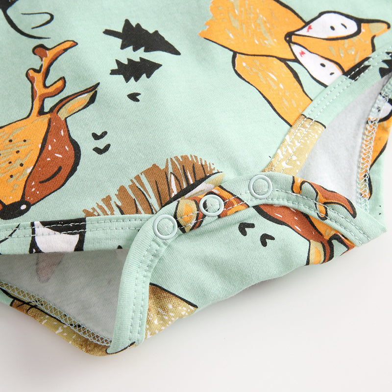 Animal Print Baby Bodysuits, 100% Pure Cotton Material, 0-36Months