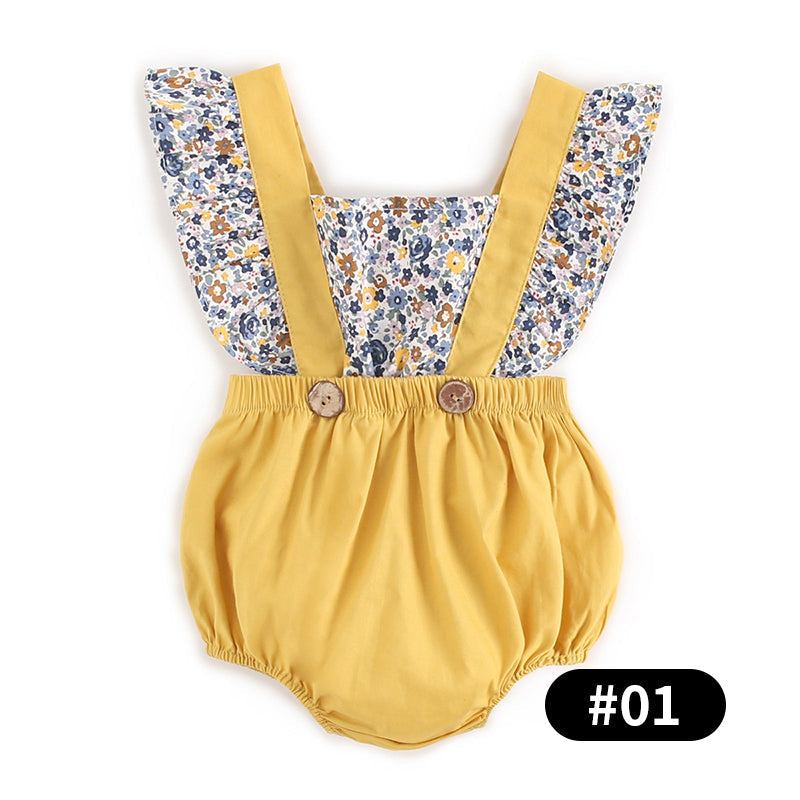 Baby Girls Floral Bodysuits, 100% Pure Cotton Material, 0-36Months