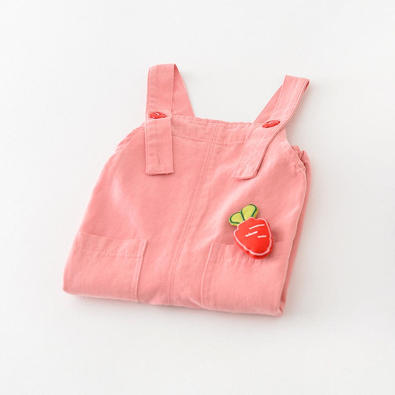 Pink Cute Bunny Overalls for Baby Girls, 6-36Months