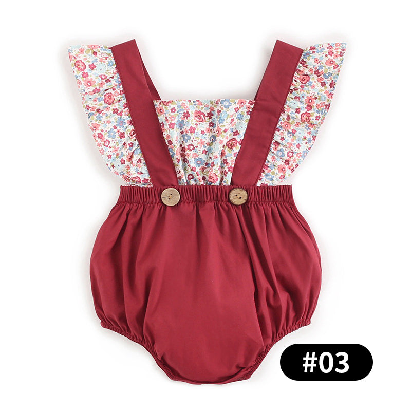 Baby Girls Floral Bodysuits, 100% Pure Cotton Material, 0-36Months
