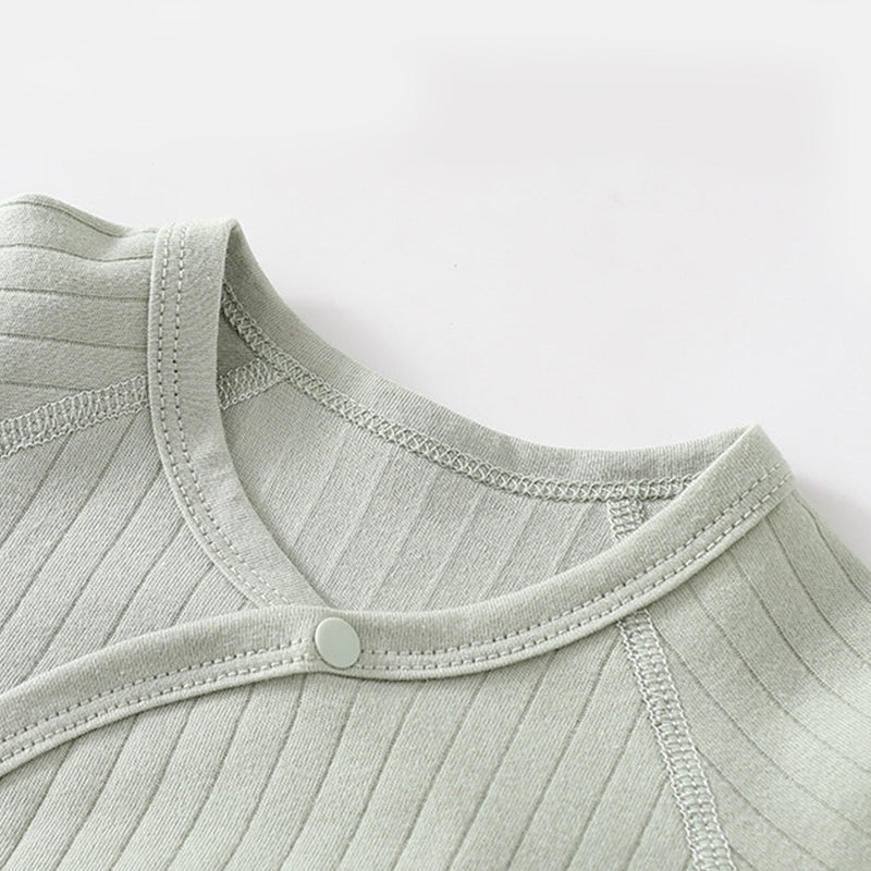 Newborn Baby Romper, Side-opening Velcro, 100% Pure Cotton Material, 0-6Months - babysmile03