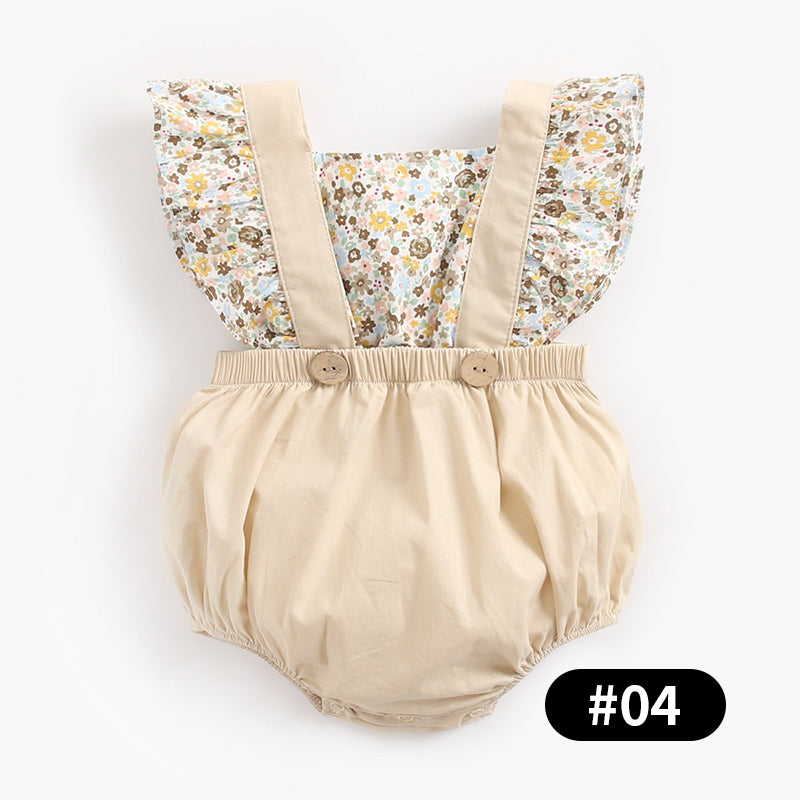 Baby Girls Floral Bodysuits, 100% Pure Cotton Material, 0-36Months