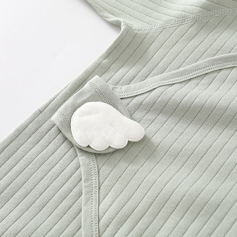 Newborn Baby Romper, Side-opening Velcro, 100% Pure Cotton Material, 0-6Months - babysmile03