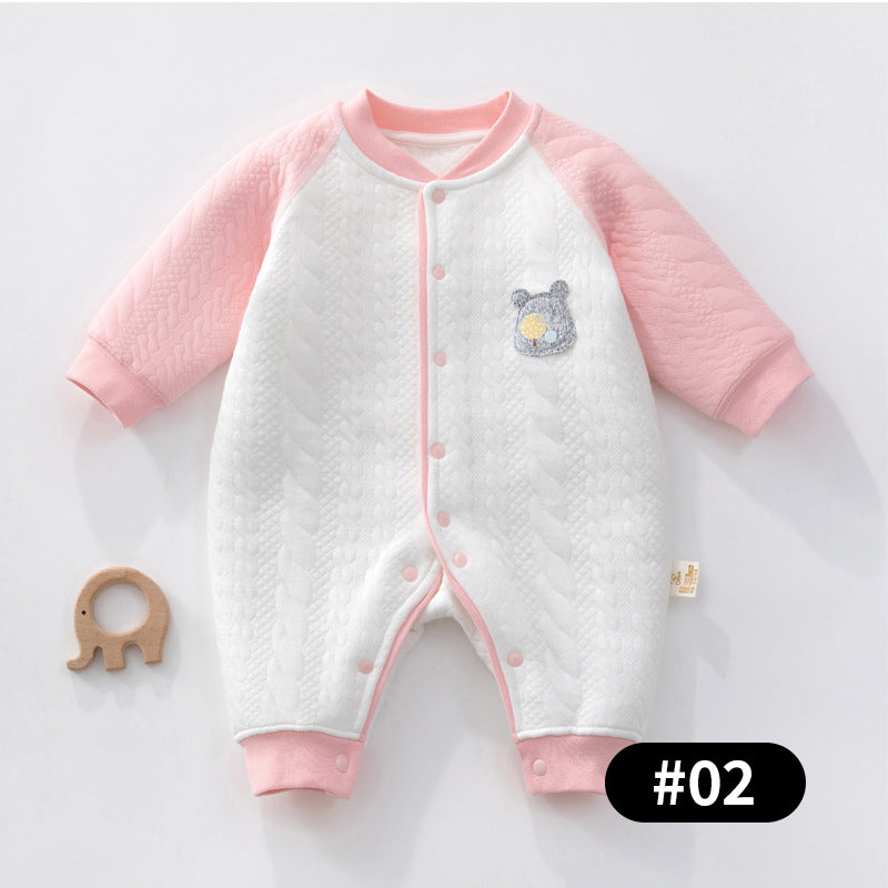 Autumn/Winter Baby Romper, Pure Cotton Material, 1-18Months - babysmile03