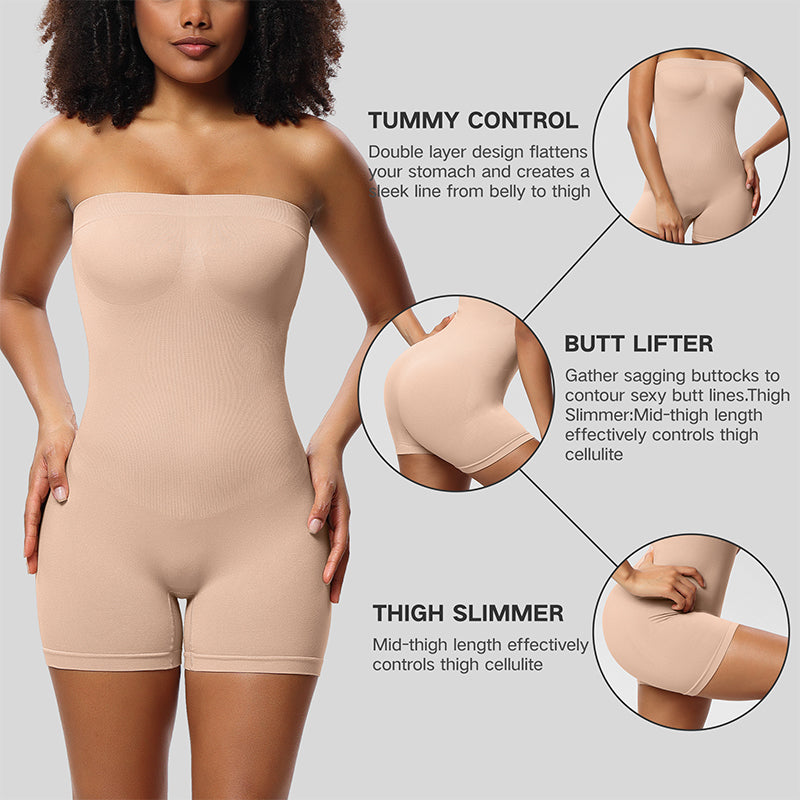 Backless Spaghetti Strap Shapewear Bodysuit,Postpartum Body Shaping and Recovery