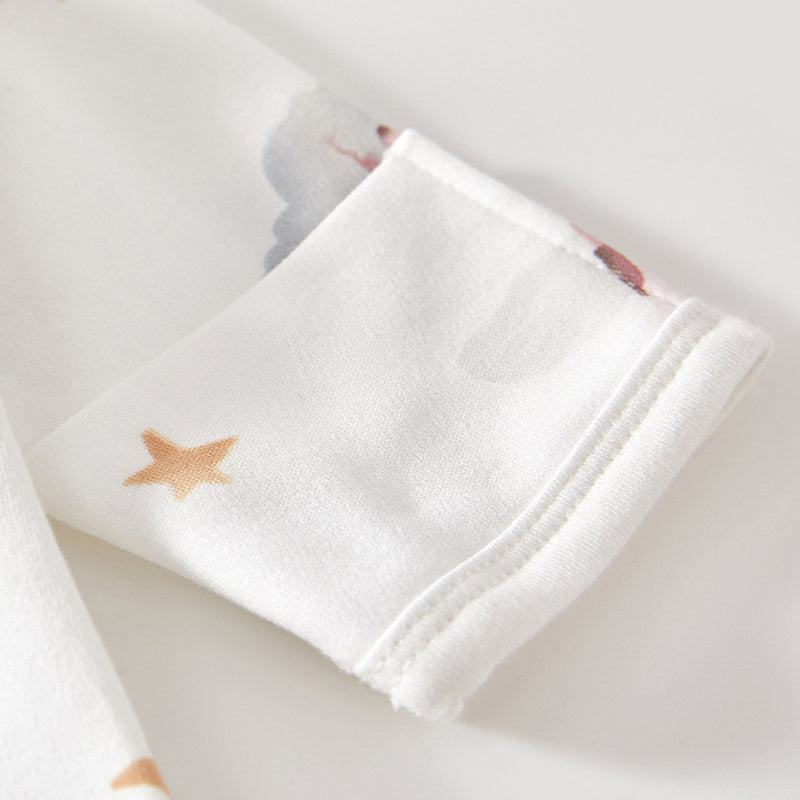 Newborn Baby Romper, 100% Pure Cotton Material, Side-opening Velcro, 0-6Months - babysmile03