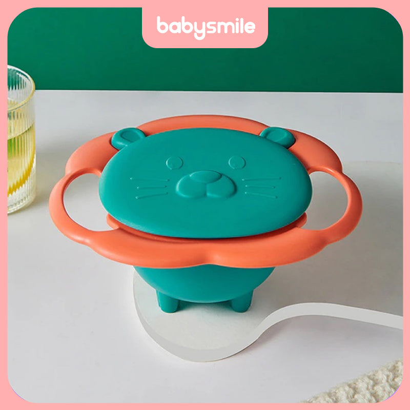 360 Degree Rotate Spill-Proof Bowl Cute Cartoon
