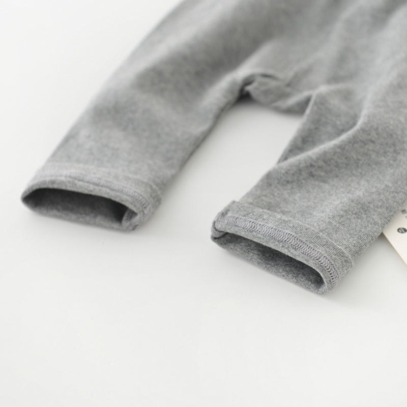 Baby High-Waisted Cotton Pants, Cute Pattern, 6-36Months