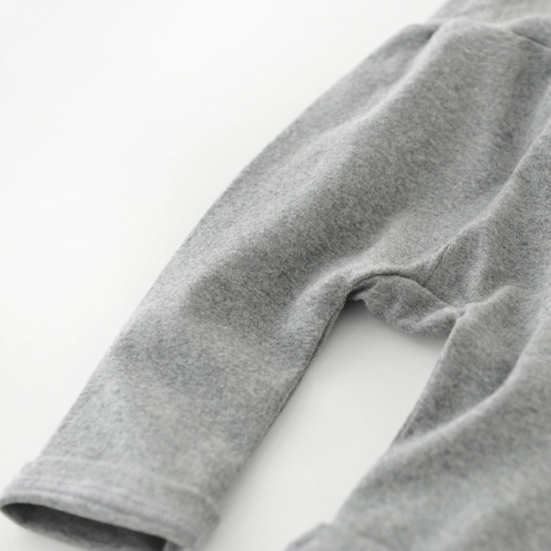 Baby High-Waisted Cotton Pants, Cute Pattern, 6-36Months