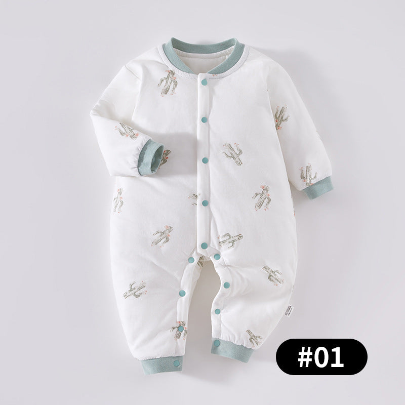Autumn/Winter Baby Romper, Pure Cotton Material, 3-24Months - babysmile03