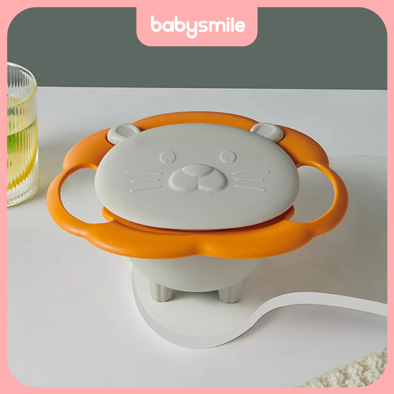 360 Degree Rotate Spill-Proof Bowl Cute Cartoon