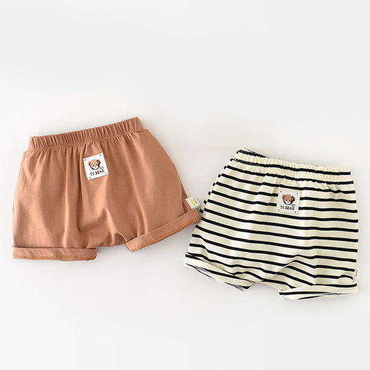 Striped Pattern Summer Baby Shorts, 6-36Months