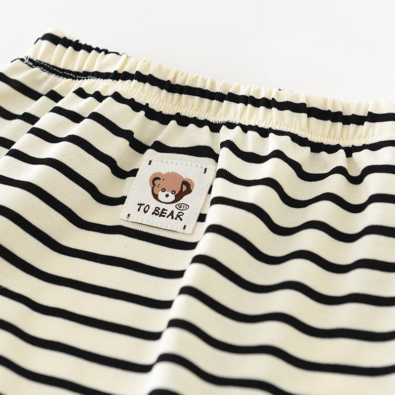 Striped Pattern Summer Baby Shorts, 6-36Months