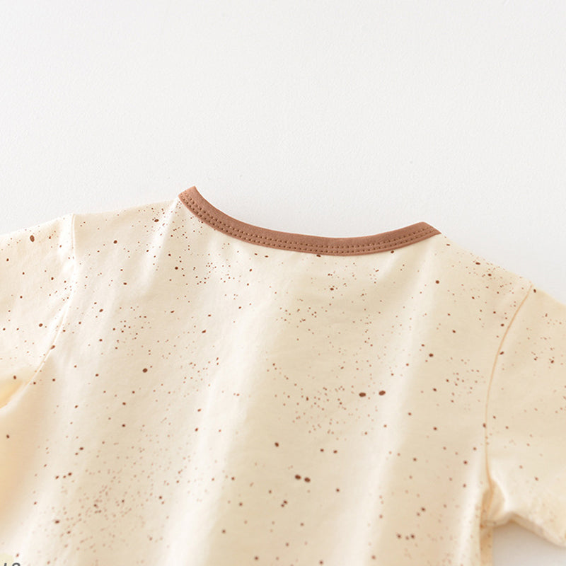 Striped Baby T-shirt with Cartoon Bear Pattern, 6-18Months