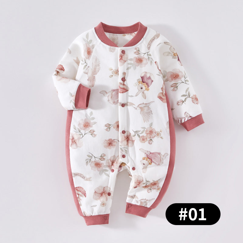Autumn/Winter Baby Romper, Pure Cotton Material, 1-24Months - babysmile03