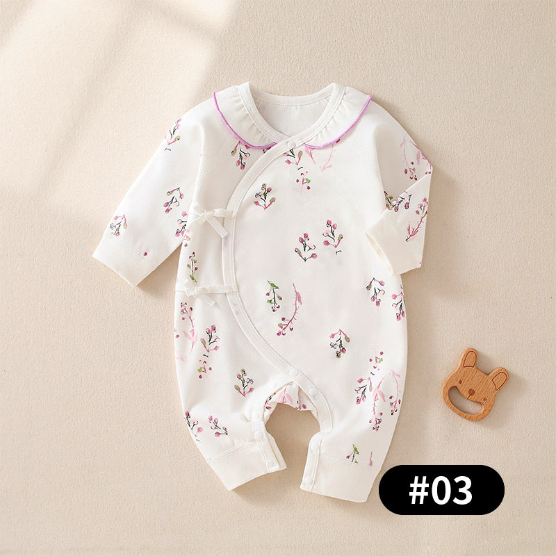 Newborn Baby Romper, Side-snap, 100% Pure Cotton Material, 0-6Months - babysmile03