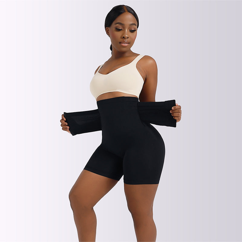 Hip-lifting and Tummy-tucking Shorts with Fasteners, Postpartum Body Shaping and Recovery