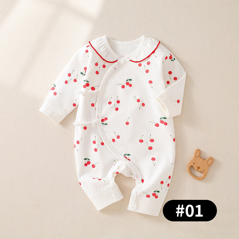 Newborn Baby Romper, Side-snap, 100% Pure Cotton Material, 0-6Months - babysmile03