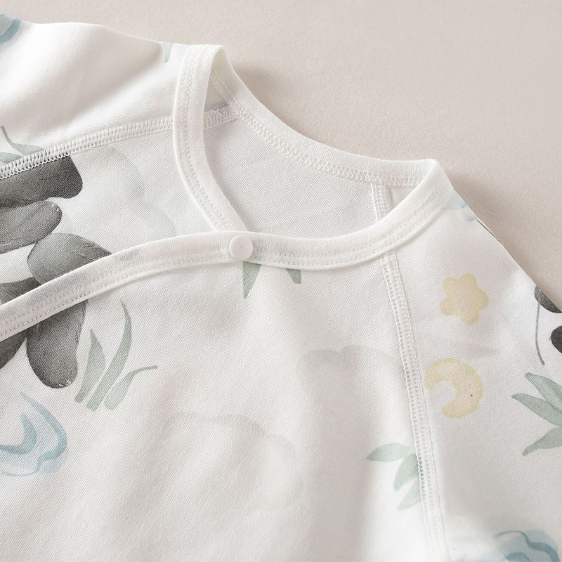 Newborn Baby Romper, Side-opening Velcro, 100% Pure Cotton Material, 0-6Months - babysmile03