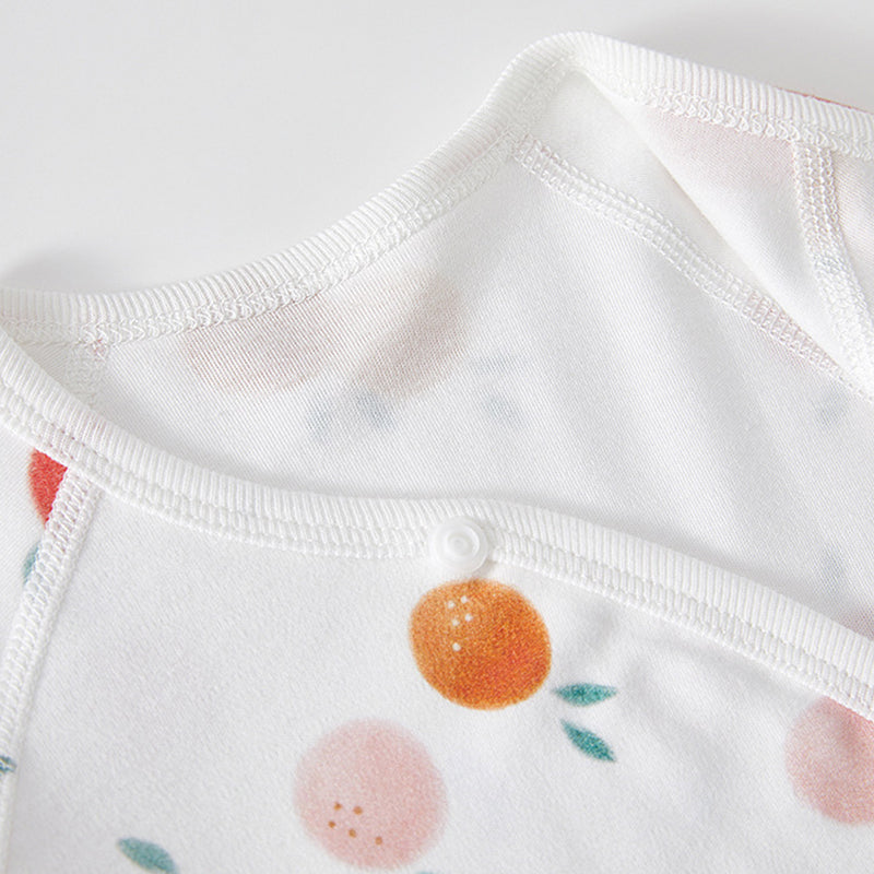 Newborn Baby Romper, 100% Pure Cotton Material, Side-opening Velcro, 0-6Months - babysmile03