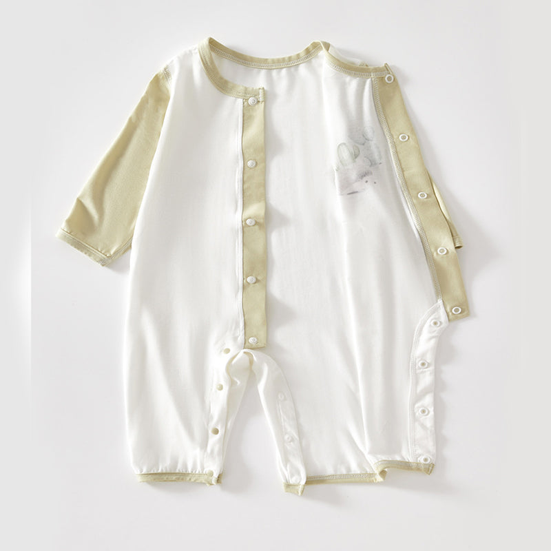 Summer Baby Romper, Natural Plant Fiber, 3-24Months - babysmile03