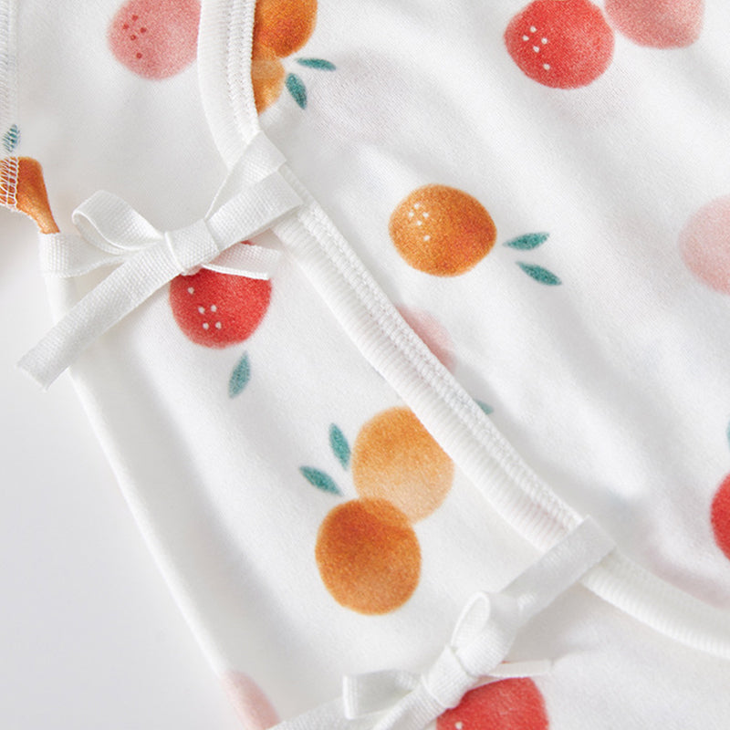 Newborn Baby Romper, 100% Pure Cotton Material, Side-opening Velcro, 0-6Months - babysmile03