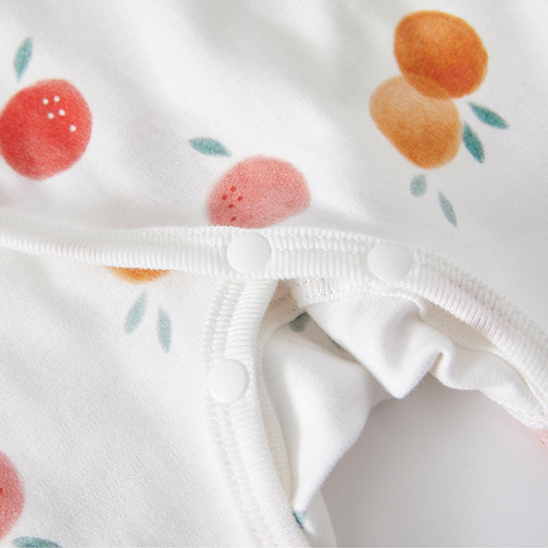 Newborn Baby Romper, 100% Pure Cotton Material, Side-opening Velcro, 0-6Months - babysmile03