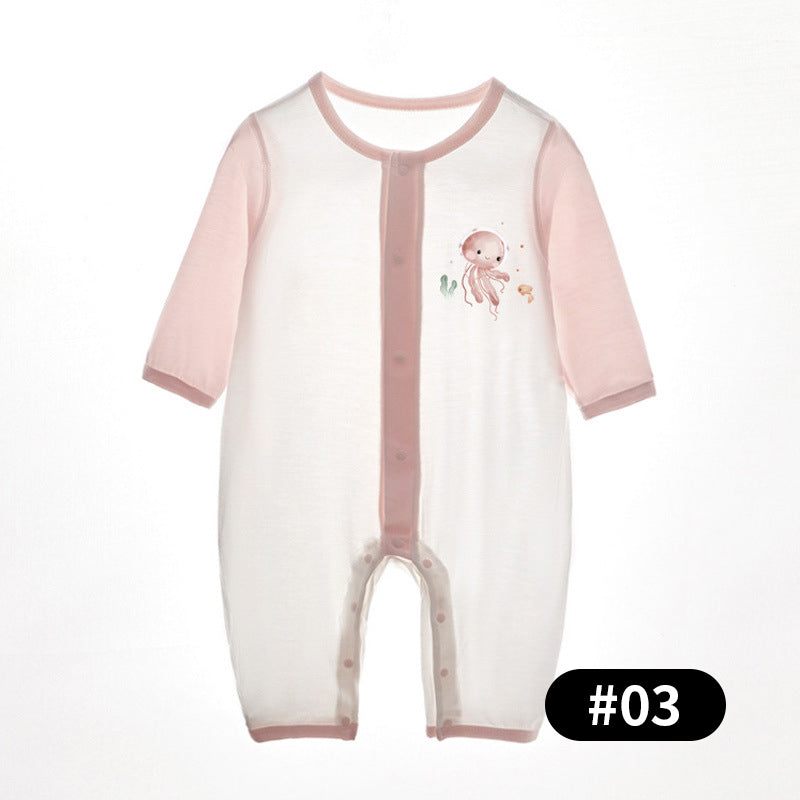 Summer Baby Romper, Natural Plant Fiber, 3-24Months - babysmile03