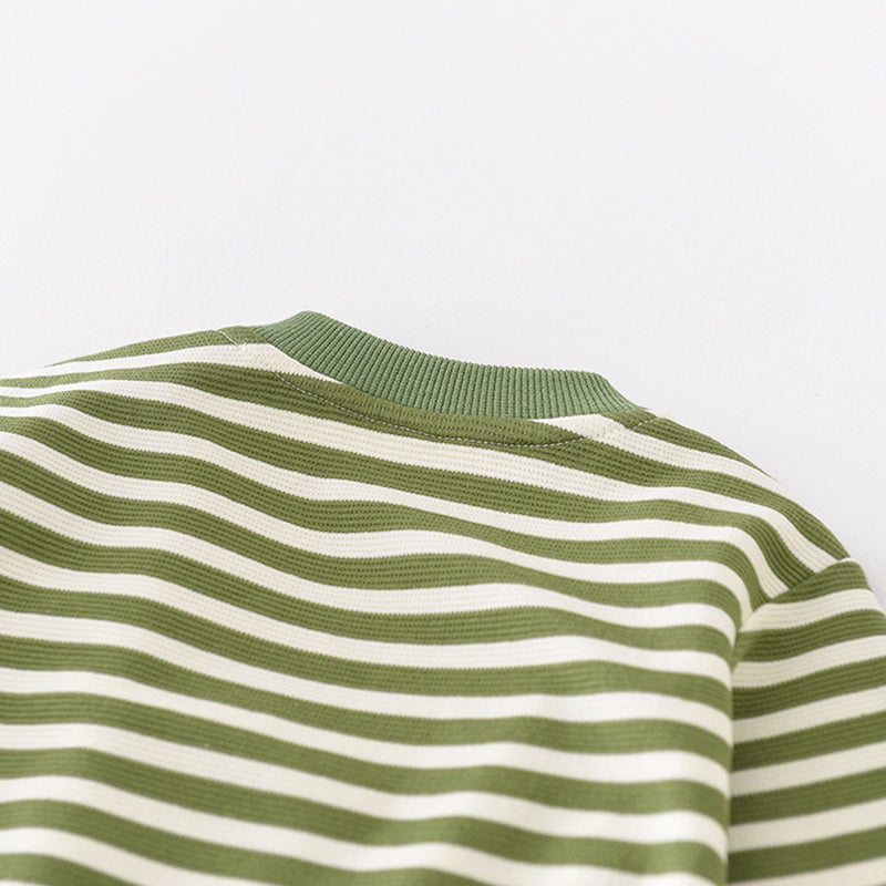 Banana Pattern Striped Baby Sweater, 6-36Months