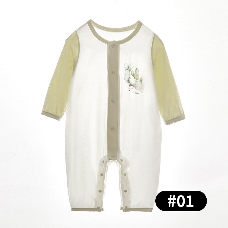 Summer Baby Romper, Natural Plant Fiber, 3-24Months - babysmile03