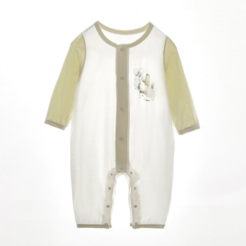 Summer Baby Romper, Natural Plant Fiber, 3-24Months - babysmile03