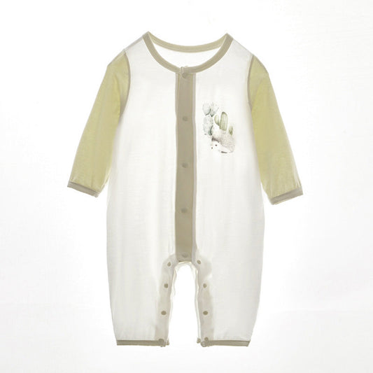 Summer Baby Romper, Natural Plant Fiber, 3-24Months - babysmile03