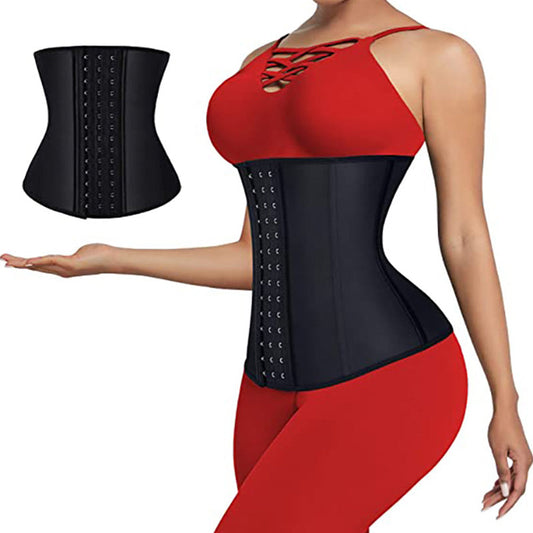 High-Waisted Latex Waist Trainer - Tummy Control & Butt Lifting Corset for Effective Waist Shaping and Back Support