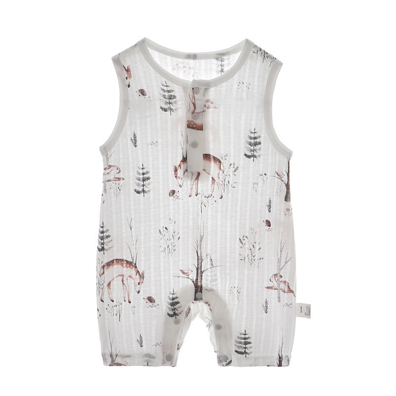 Summer Newborn Baby Romper, 100% Pure Cotton Material, 1-24Months - babysmile03