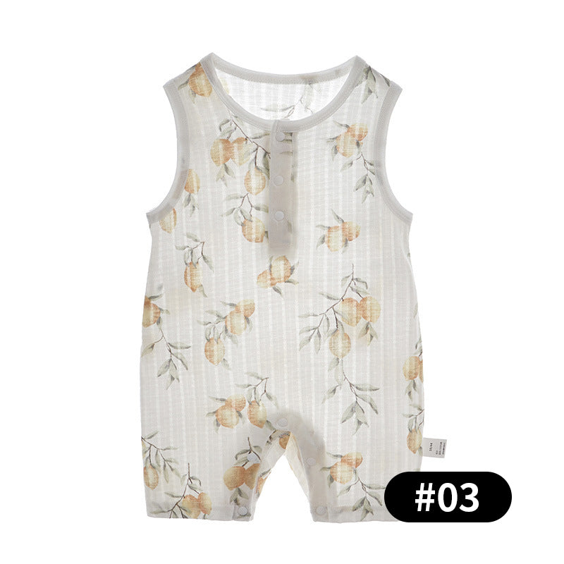 Summer Newborn Baby Romper, 100% Pure Cotton Material, 1-24Months - babysmile03