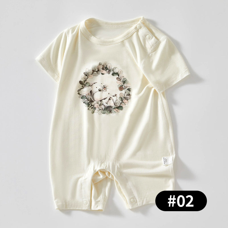 Summer Baby Romper, Natural Plant Fiber, 1-24Months - babysmile03