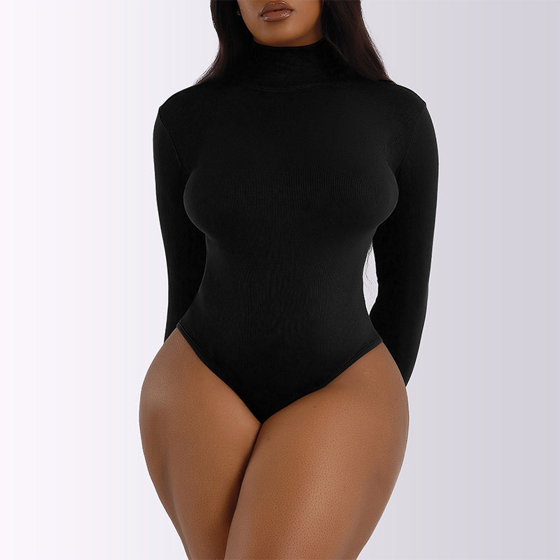 Autumn/Winter High Neck Seamless Shapewear Bodysuit, Postpartum Body Shaping and Recovery