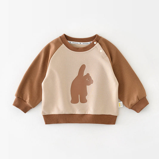 Cartoon Bear Pattern Baby Sweater, 6-36Months