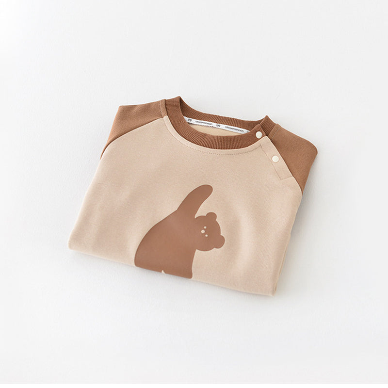 Cartoon Bear Pattern Baby Sweater, 6-36Months