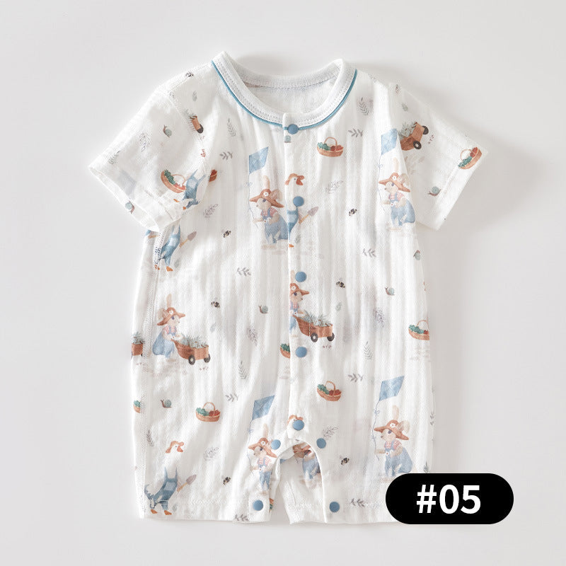 Summer Newborn Baby Romper, 100% Pure Cotton Material, 1-24Months - babysmile03