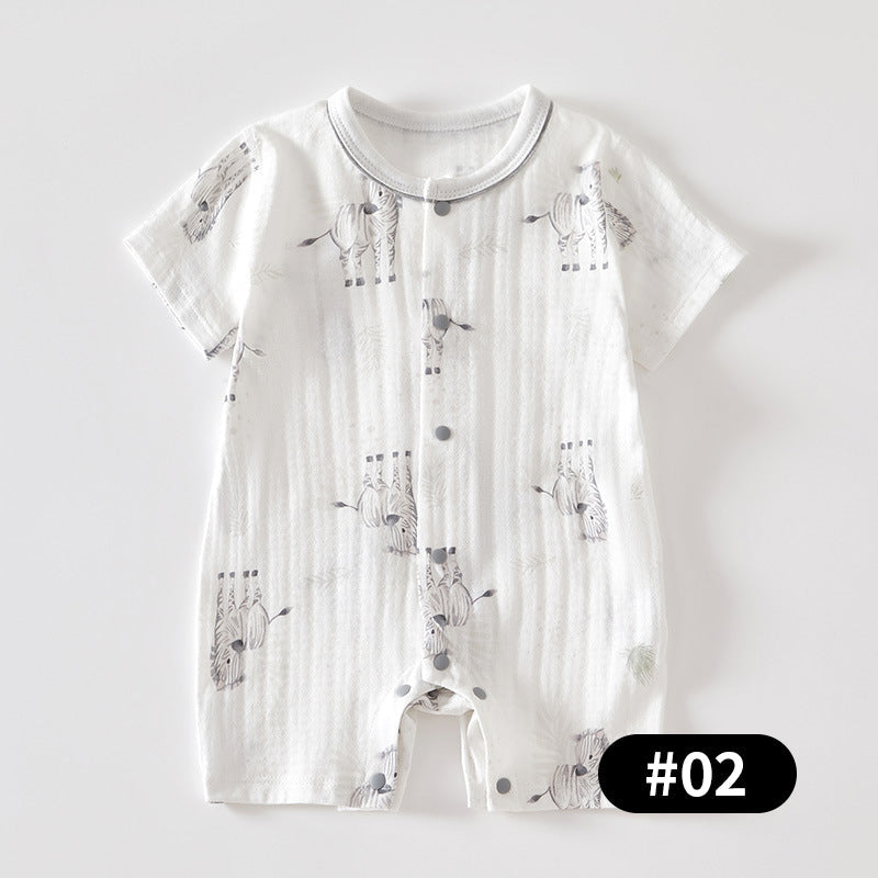 Summer Newborn Baby Romper, 100% Pure Cotton Material, 1-24Months - babysmile03